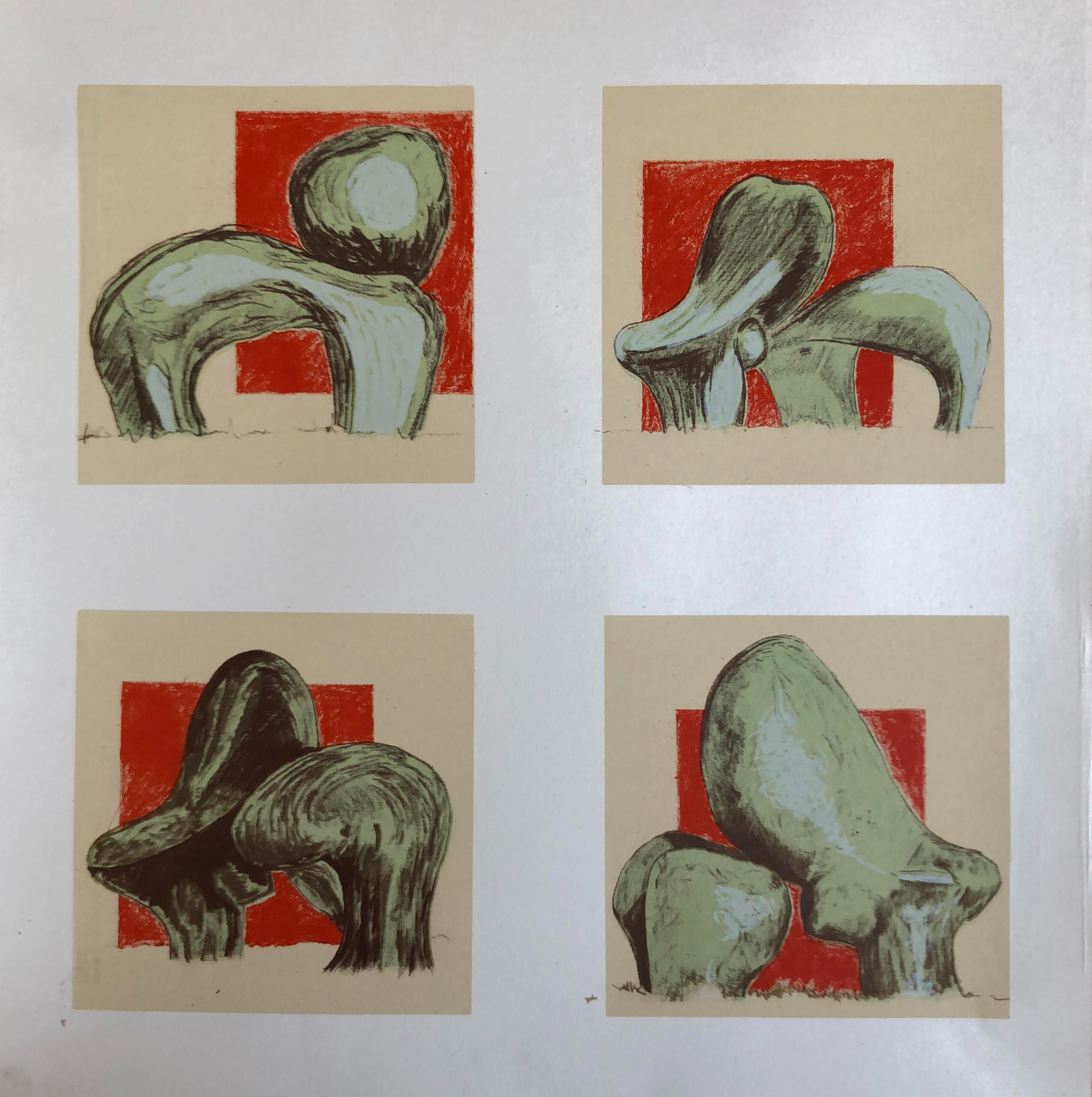 Henry Moore’s Sheep Piece, Painting by William Orme.